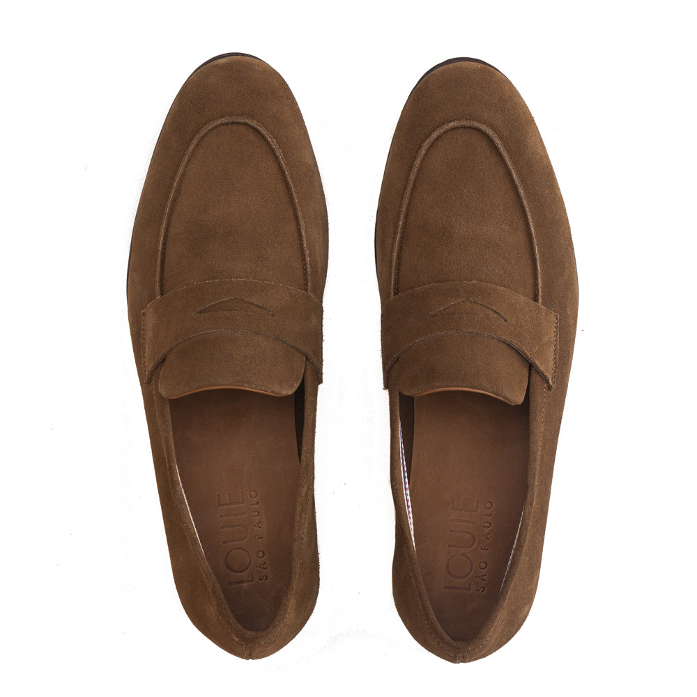 Sapato Masculino Mocassim Malmo Camur A Ferrugem Louie